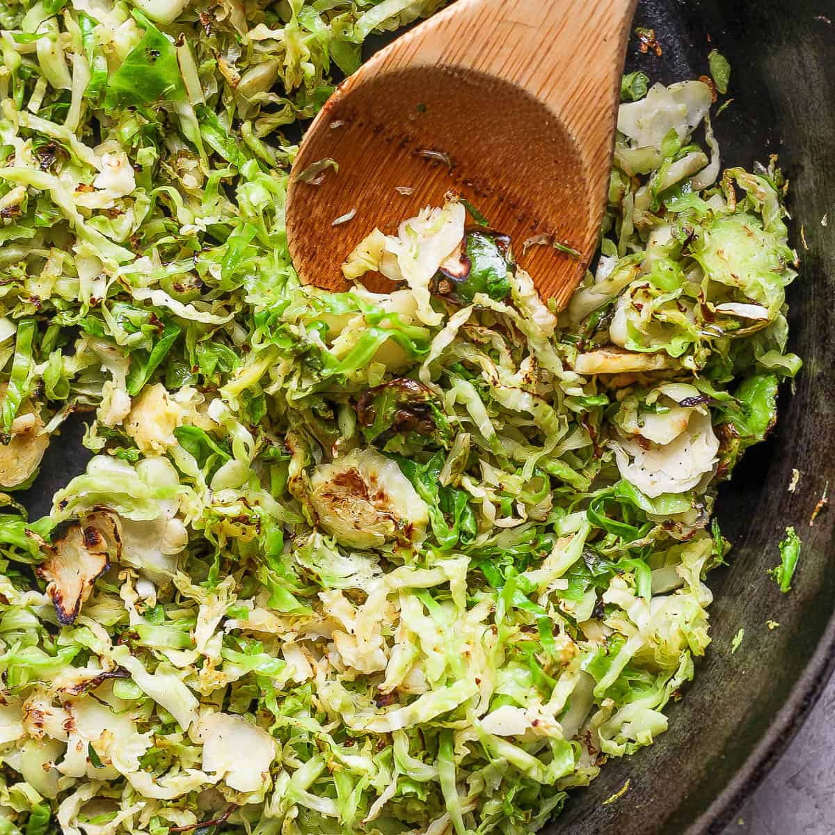 shave brussel sprouts in food processor