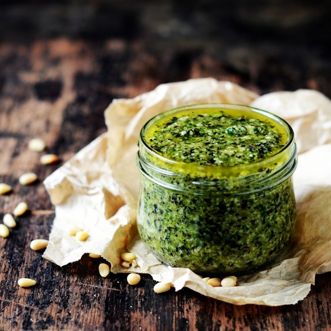 making pesto without a food processor